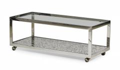 Milo Baughman Milo Baughman Mid Century Two Tier Chrome and Marble Cocktail Coffee Table - 2793012
