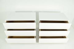 Milo Baughman Milo Baughman Nightstands in White Lacquer - 3015530