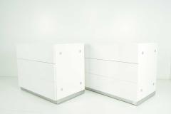 Milo Baughman Milo Baughman Nightstands in White Lacquer - 3015532