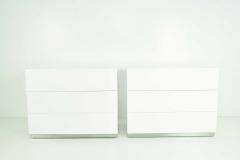 Milo Baughman Milo Baughman Nightstands in White Lacquer - 3015536