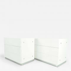 Milo Baughman Milo Baughman Nightstands in White Lacquer - 3017376