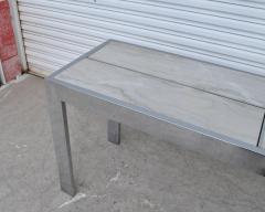 Milo Baughman Milo Baughman Pace Style Chrome Marble Console - 2755137