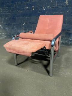 Milo Baughman Milo Baughman Pink Ultrasuede Recliner - 4393737