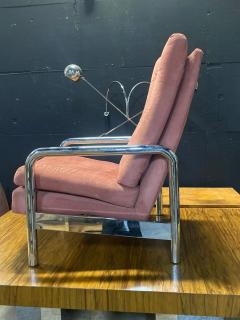 Milo Baughman Milo Baughman Pink Ultrasuede Recliner - 4393738