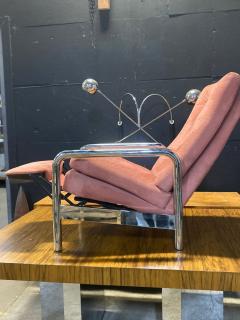 Milo Baughman Milo Baughman Pink Ultrasuede Recliner - 4393739