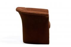 Milo Baughman Milo Baughman Plunging Open Back Lounge Chairs in Chocolate Brown Boucl c 1980 - 4522829
