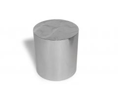 Milo Baughman Milo Baughman Polished Stainless Steel Chrome Drum Side Tables - 4168727