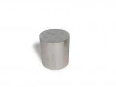 Milo Baughman Milo Baughman Polished Stainless Steel Chrome Drum Side Tables - 4168733