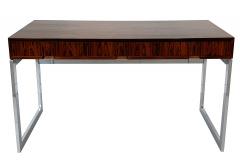 Milo Baughman Milo Baughman Rosewood and Chrome Desk - 1166411