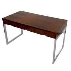 Milo Baughman Milo Baughman Rosewood and Chrome Desk - 1166421