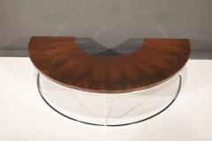 Milo Baughman Milo Baughman Rosewood and Chrome Semi circle Cocktail Table - 2493956