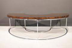 Milo Baughman Milo Baughman Rosewood and Chrome Semi circle Cocktail Table - 2493958