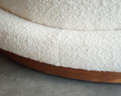 Milo Baughman Milo Baughman Satellite Chaise Lounge in Boucle and Walnut C 1970s - 4581904