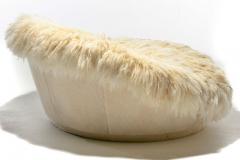 Milo Baughman Milo Baughman Satellite Lounge in Napa Valley Sheepskins Ivory Shearling - 2385036