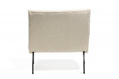 Milo Baughman Milo Baughman Scoop Chair in Soft Ivory Boucl with Iron Legs c 1950s - 4254280
