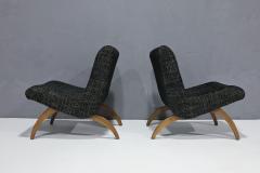 Milo Baughman Milo Baughman Scoop Chairs in New Upholstery 1958 - 3094868