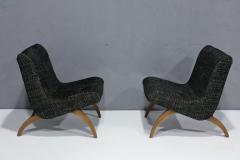 Milo Baughman Milo Baughman Scoop Chairs in New Upholstery 1958 - 3094873