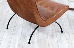 Milo Baughman Milo Baughman Scoop Iron Cognac Leather Lounge Chair for Thayer Coggin - 2415523