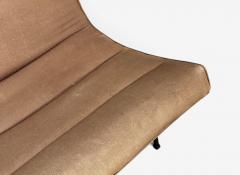 Milo Baughman Milo Baughman Scoop Lounge Chair Iron Brown Fabric USA 1950s - 4629492