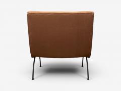 Milo Baughman Milo Baughman Scoop Lounge Chair Iron Brown Fabric USA 1950s - 4629495