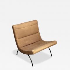 Milo Baughman Milo Baughman Scoop Lounge Chair Iron Brown Fabric USA 1950s - 4630559