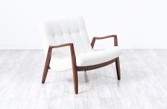 Milo Baughman Milo Baughman Scoop Walnut Lounge Chair with Boucle Tweed for James Inc  - 3187943