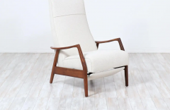 Milo Baughman Milo Baughman Sculpted Walnut Reclining Chair for James Inc  - 2664308