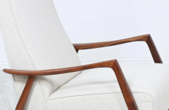 Milo Baughman Milo Baughman Sculpted Walnut Reclining Chair for James Inc  - 2664322