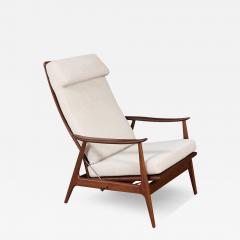 Milo Baughman Milo Baughman Sculptural Walnut Reclining Chair for James Inc  - 4076216