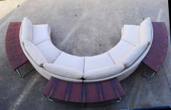 Milo Baughman Milo Baughman Semi Circular Sofa with Rosewood Tables - 1105030