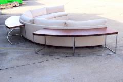 Milo Baughman Milo Baughman Semi Circular Sofa with Rosewood Tables - 1105032