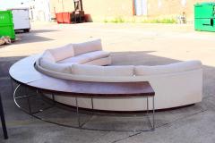 Milo Baughman Milo Baughman Semi Circular Sofa with Rosewood Tables - 1105033