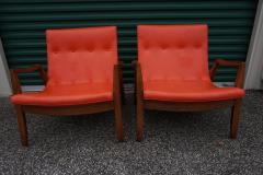 Milo Baughman Milo Baughman Signed Pair Scoop Lounge Chairs James Inc  - 1228980