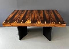 Milo Baughman Milo Baughman Style Dining Table in Incredible Marabunda Wood Veneer Midcentury - 3009851