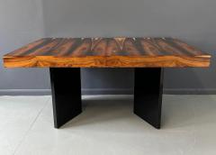 Milo Baughman Milo Baughman Style Dining Table in Incredible Marabunda Wood Veneer Midcentury - 3009852