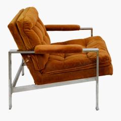 Milo Baughman Milo Baughman Style Flat Bar Lounge Armchair - 2917024
