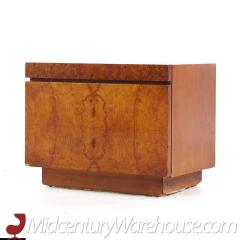 Milo Baughman Milo Baughman Style Lane Mid Century Burlwood Nightstand - 3688694