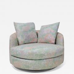 Milo Baughman Milo Baughman Style Large Swivel Tub Lounge Chair - 4613849