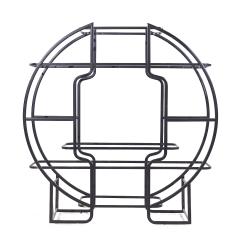 Milo Baughman Milo Baughman Style Mid Century Black and Glass Etagere Display Shelving - 3886867