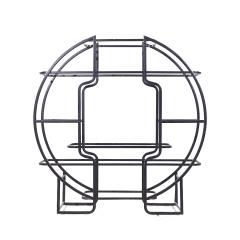 Milo Baughman Milo Baughman Style Mid Century Black and Glass Etagere Display Shelving - 3886870