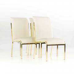 Milo Baughman Milo Baughman Style Mid Century Brass Dining Chairs Set of 4 - 3691856