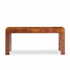 Milo Baughman Milo Baughman Style Mid Century Burlwood Console Table - 4508891