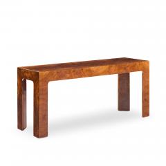 Milo Baughman Milo Baughman Style Mid Century Burlwood Console Table - 4509131