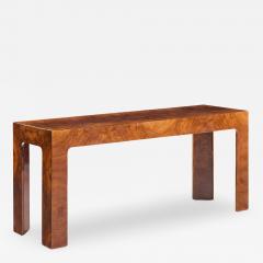 Milo Baughman Milo Baughman Style Mid Century Burlwood Console Table - 4509139