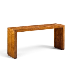 Milo Baughman Milo Baughman Style Mid Century Burlwood Console Table - 4789463