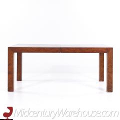 Milo Baughman Milo Baughman Style Mid Century Burlwood Expanding Dining Table with 2 Leaves - 3691452