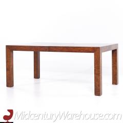 Milo Baughman Milo Baughman Style Mid Century Burlwood Expanding Dining Table with 2 Leaves - 3691453