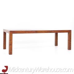 Milo Baughman Milo Baughman Style Mid Century Burlwood Expanding Dining Table with 2 Leaves - 3691456