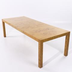 Milo Baughman Milo Baughman Style Mid Century Burlwood Expanding Dining Table with 2 Leaves - 4204730
