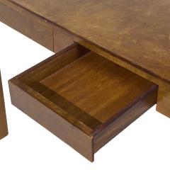 Milo Baughman Milo Baughman Style Mid Century Burlwood Parsons Desk - 3992821